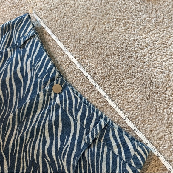 Pretty Garbage Blue Zebra Print Wide Leg High Waist Jeans size medium - Picture 5 of 8